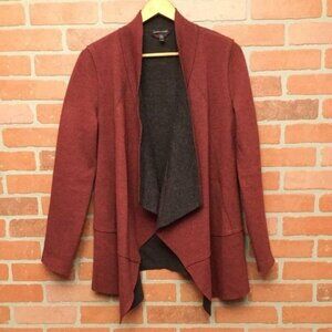 Eileen Fisher Womens Wool Sweater Open Front Cardigan Size Small